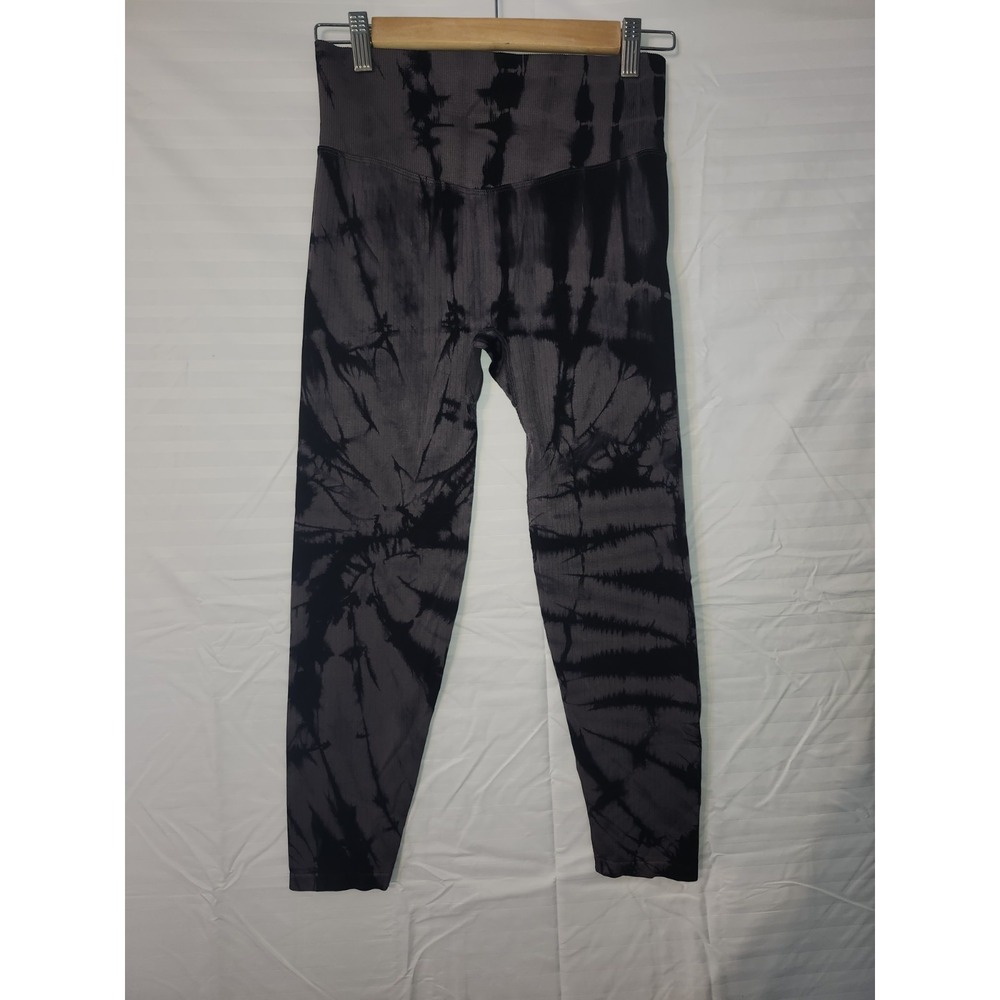 Victorias Secret Pink Active Seamless Gray Black tie dye leggings High Waist M